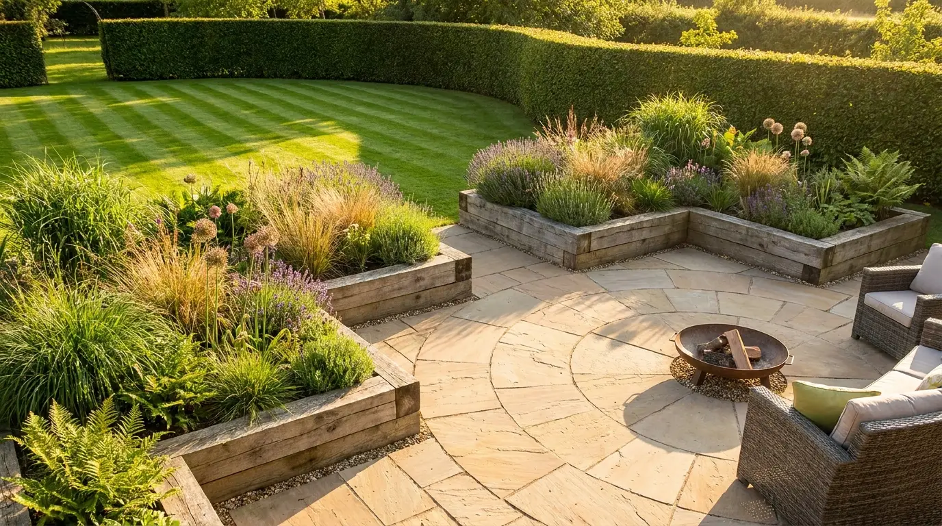 Landscaped patio